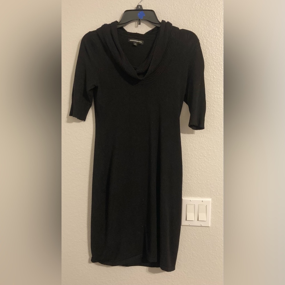4/$25 Express Design Studio Women’s Small Black Cowl Neck Half Sleeve Dress